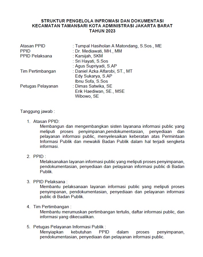 PPID Struktur Organisasi